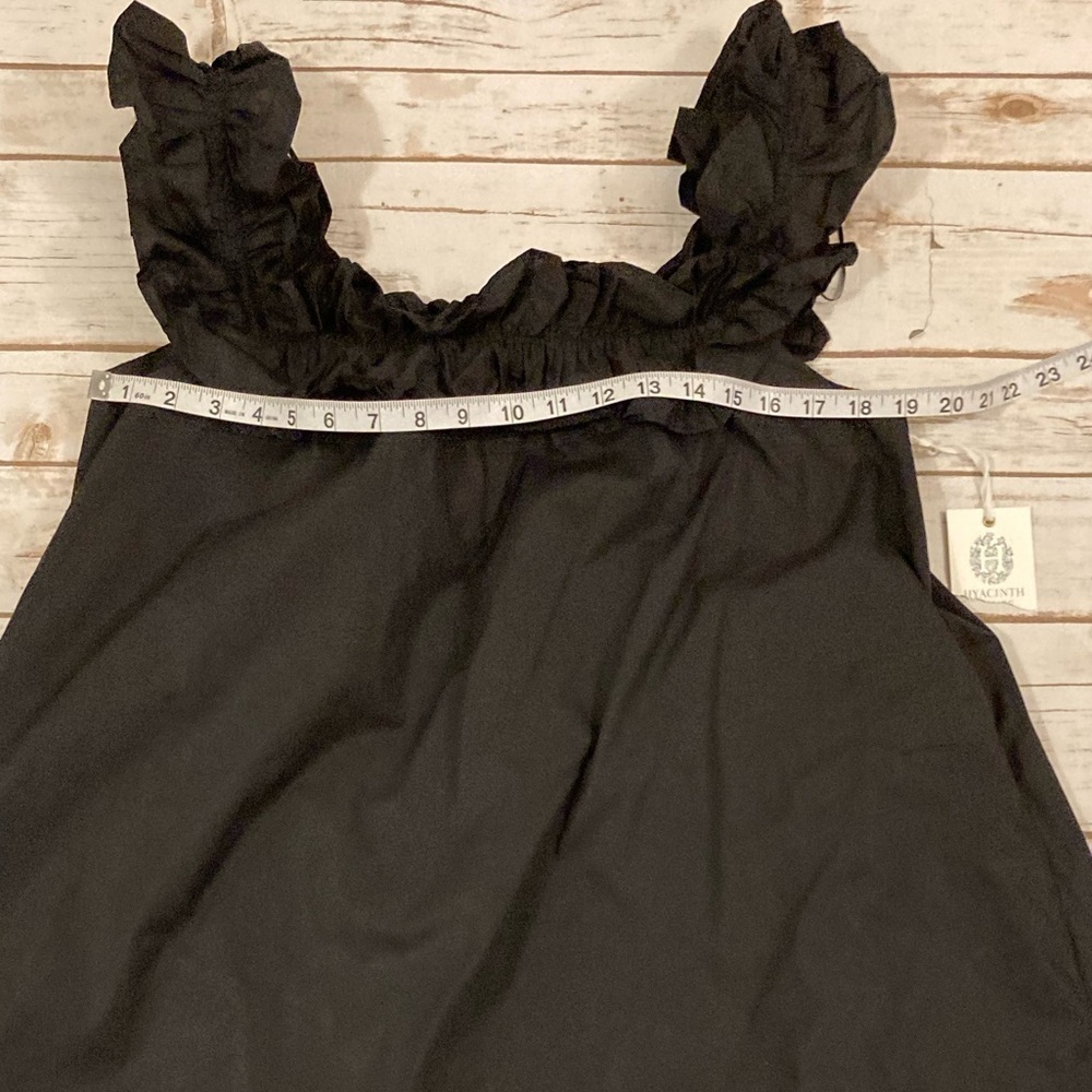 Hyacinth House Tuckernuck Dress Black Maria Midi Sz Small Ruffle Boho Flowy - Picture 4 of 13